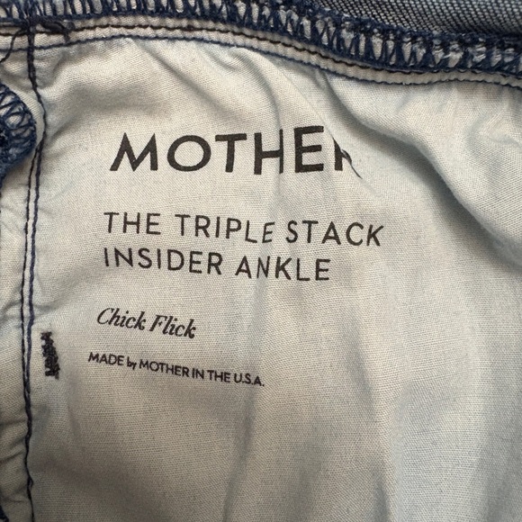 Mother The Triple Stack Insider Ankle in Chick Flick Wash Jeans Belted Size 26 - Picture 12 of 15